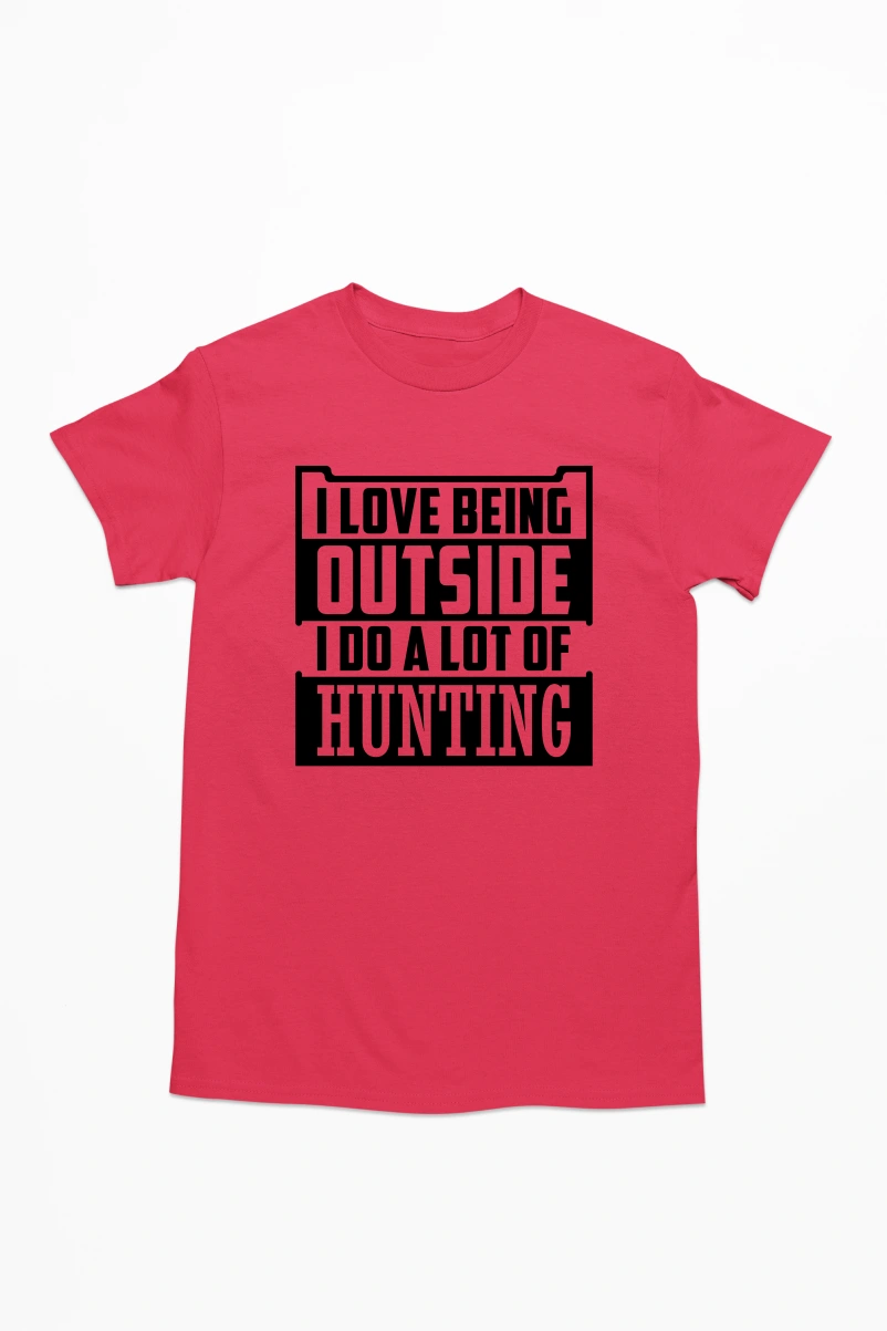 I Love Being Outside Men's Tshirt (Red, S)