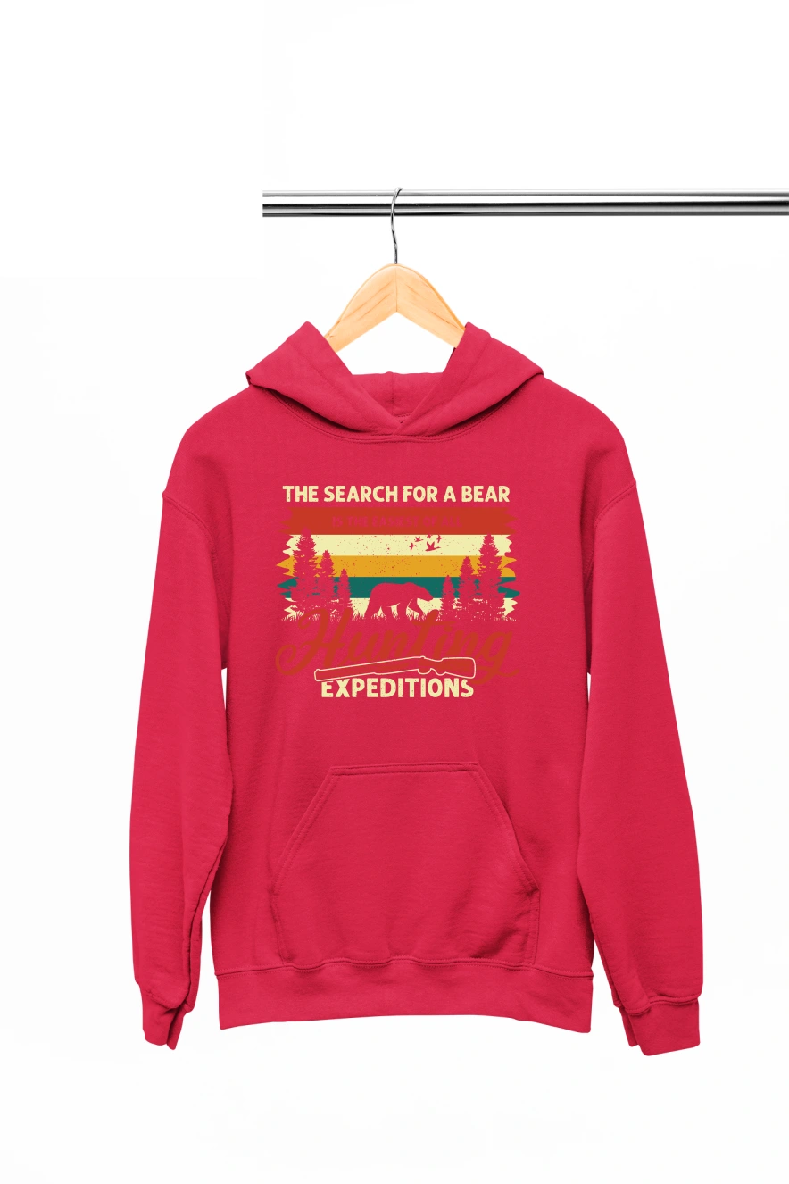 The Search For A Bear is the Easiest of All Hunting Expeditions Hoodie (Red, S)