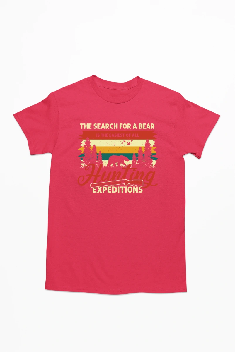 The Search For A Bear is the Easiest of All Hunting Expeditions Men's Tshirt (Red, S)
