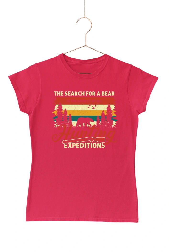 The Search For A Bear is the Easiest of All Hunting Expeditions Women's Tshirt (Red, S)
