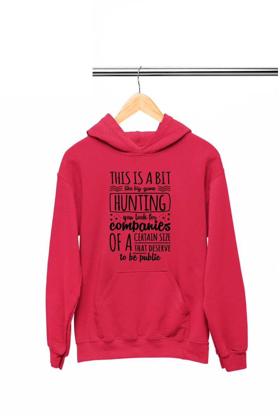This is a Bit Like Big Game Hunting Hoodie (Red, S)