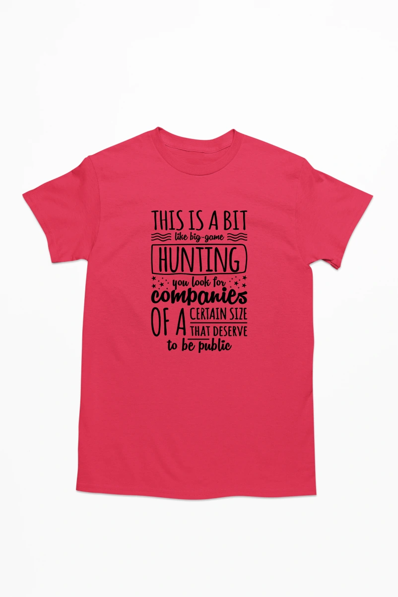 This is a Bit Like Big Game Hunting Men's Tshirt (Red, S)