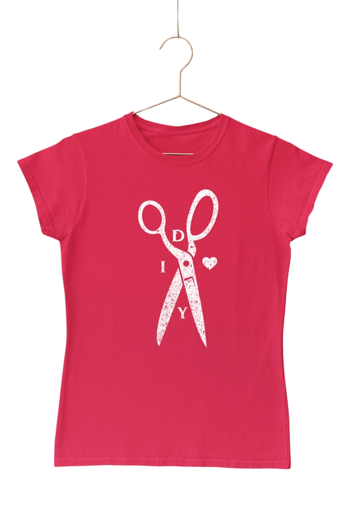 DIY Women's Tshirt (Red, S)