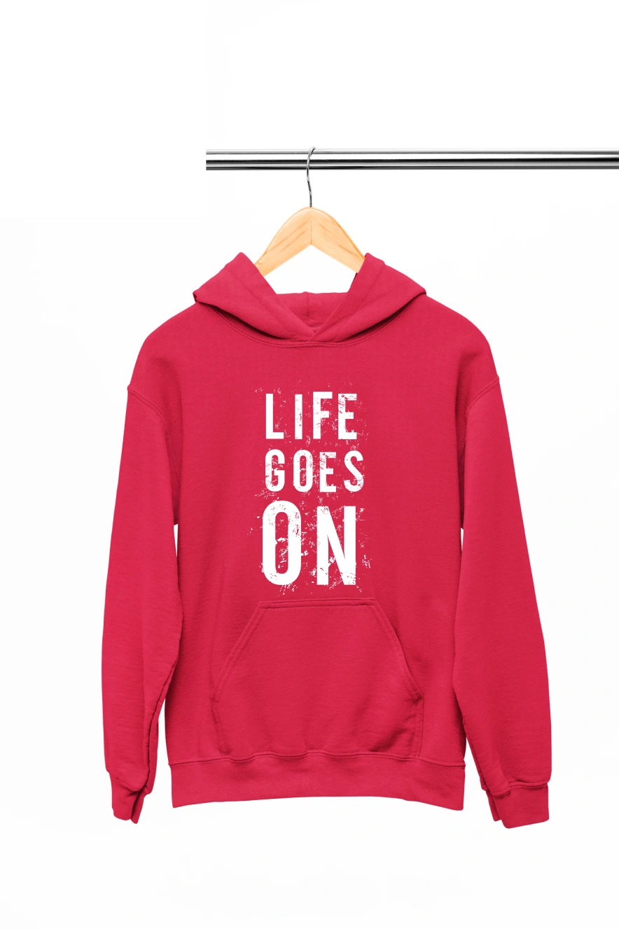 Life Goes On Hoodie (Red, S)