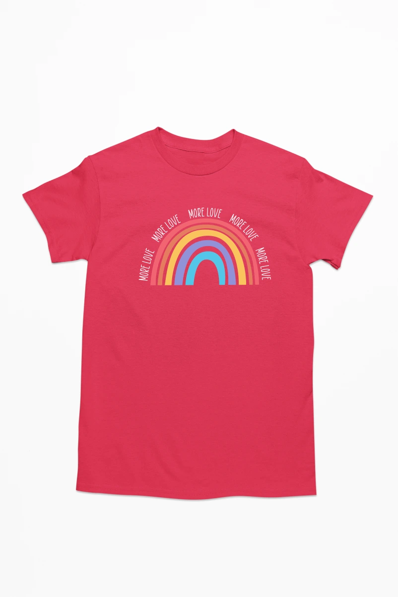 More Love Men's Tshirt (Red, S)