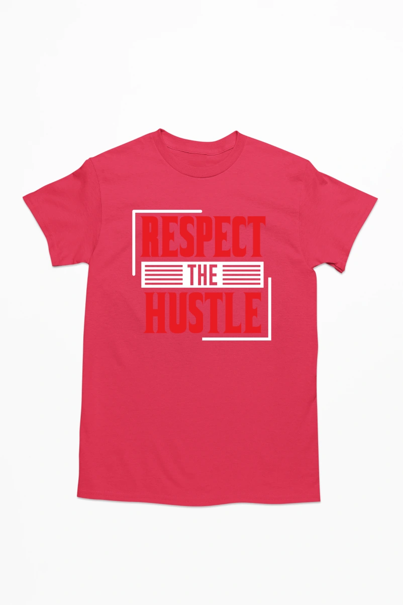 Respect the Hustle Men's Tshirt (Red, S)
