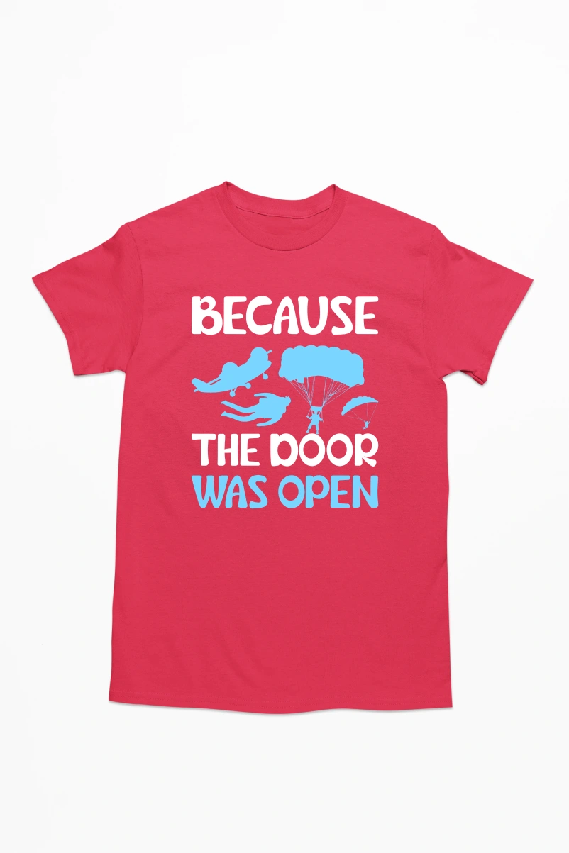 Bacause The Door was Open Men's Tshirt (Red, S)