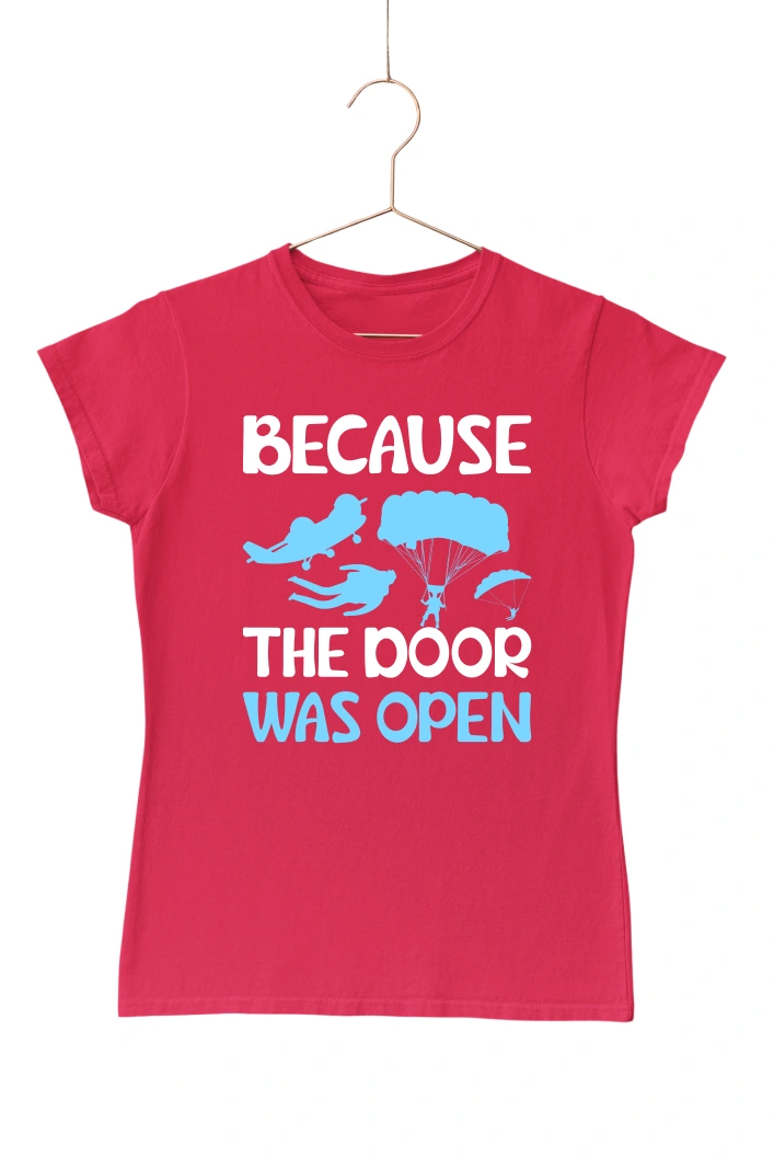 Bacause The Door was Open Women's Tshirt (Red, S)