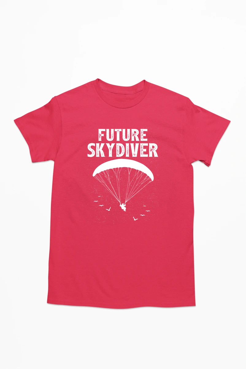 Future Skydiver Men's Tshirt (Red, S)