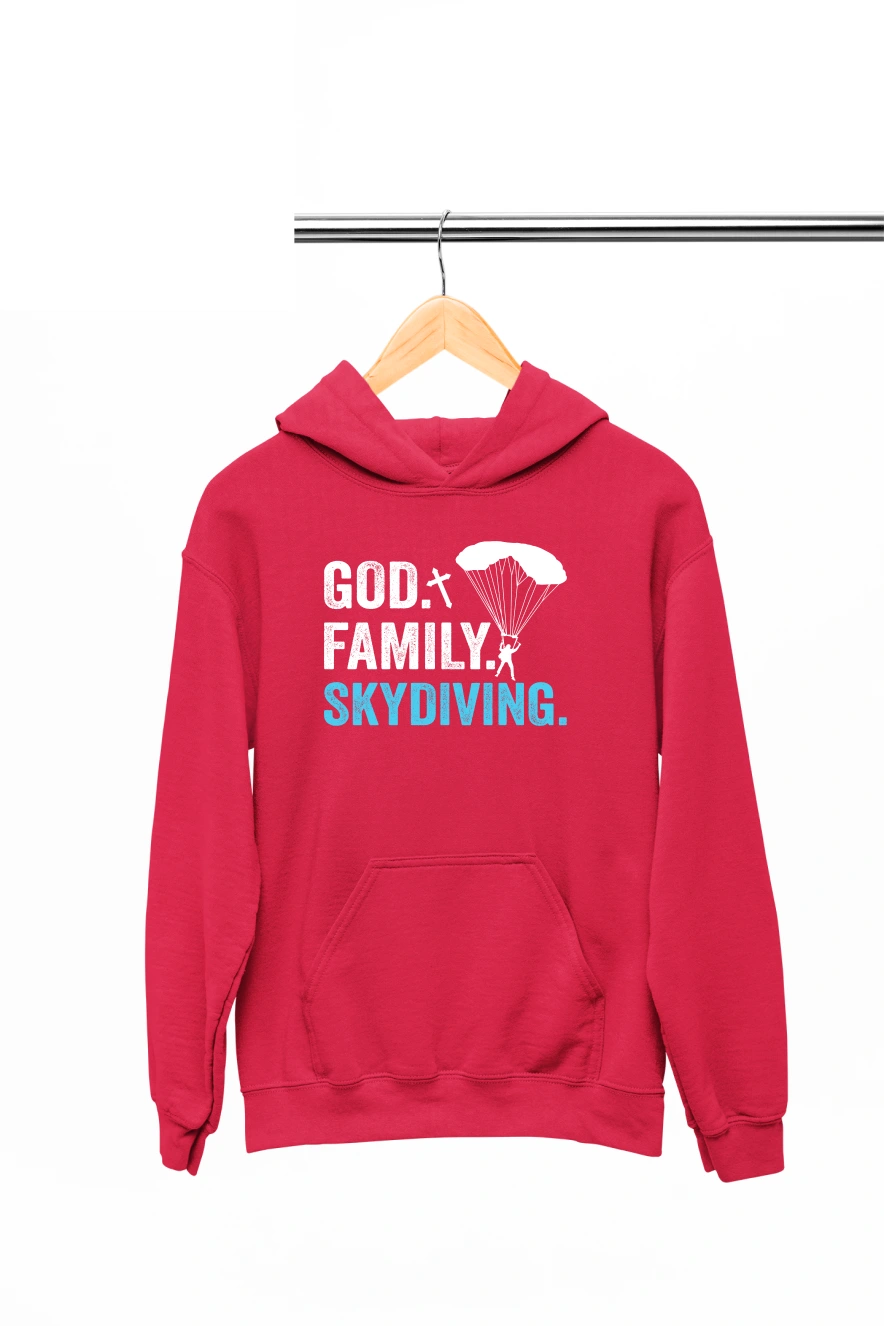 God Family Skydiving Hoodie (Red, S)