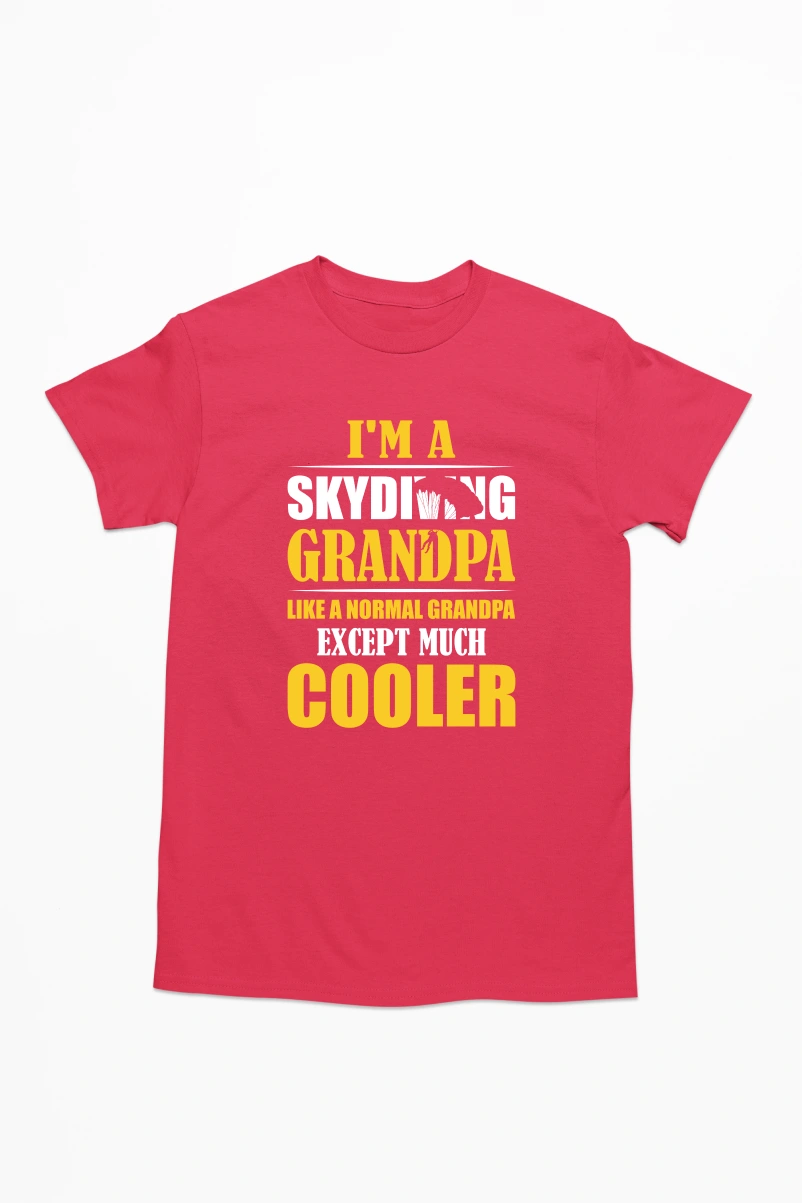 I'm a Skydiving Grandpa Men's Tshirt (Red, S)