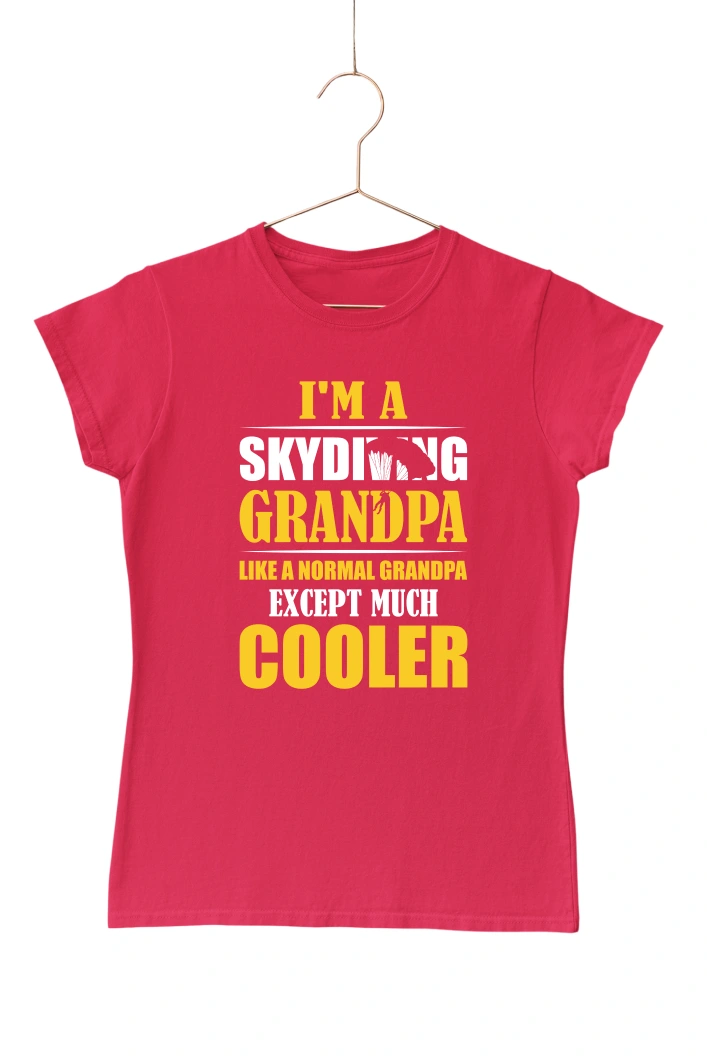 I'm a Skydiving Grandpa Women's Tshirt (Red, S)