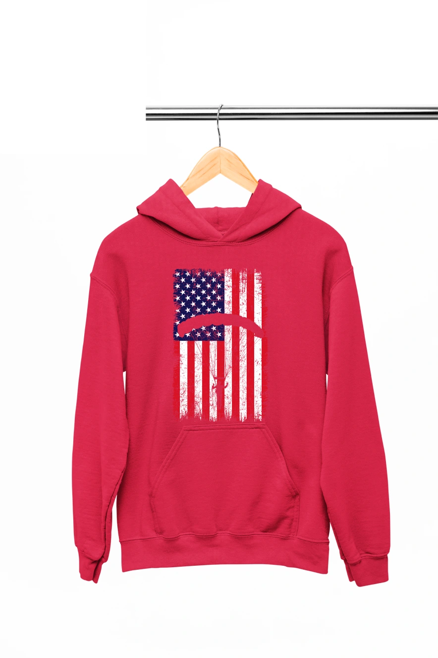 Parachute America Hoodie (Red, S)