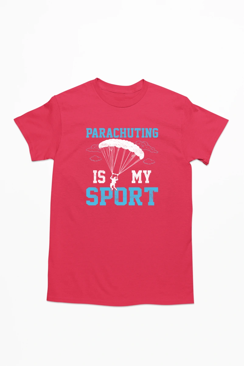 Parachuting is My Sport Men's Tshirt (Red, S)