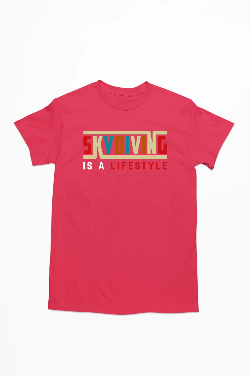 Skydiving is a Lifestyle Men's Tshirt (Red, S)