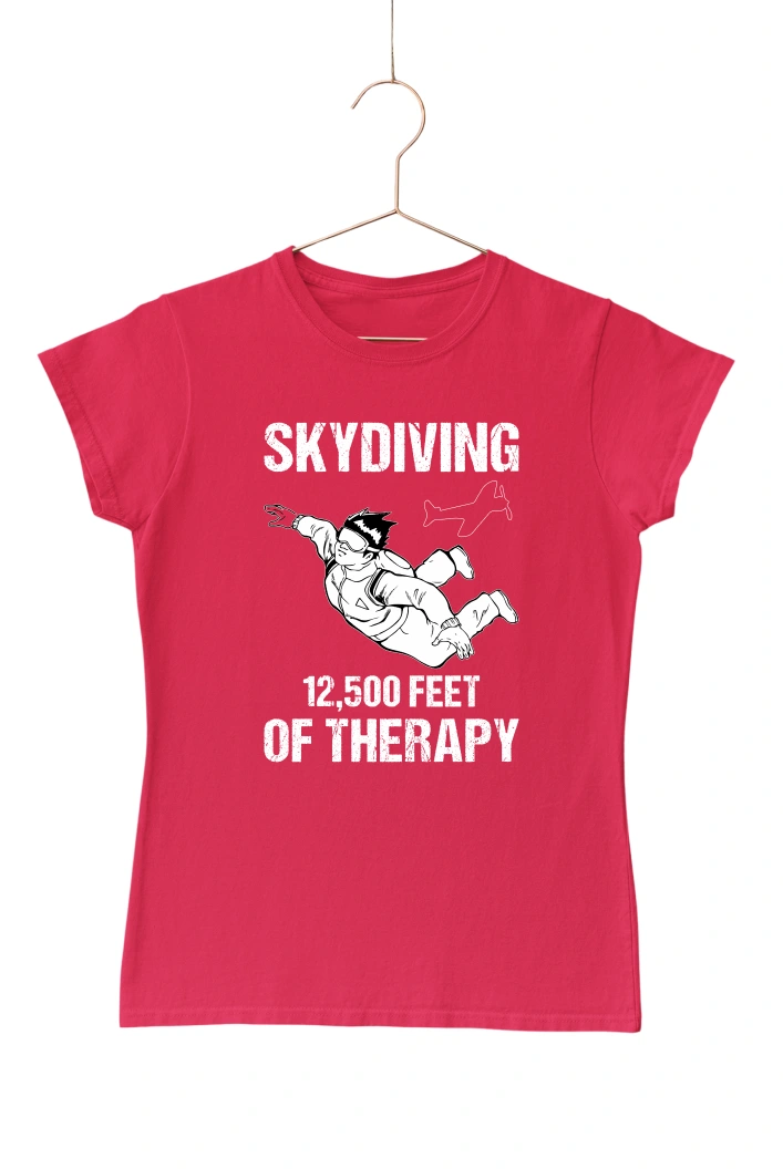 Skydiving Women's Tshirt (Red, S)