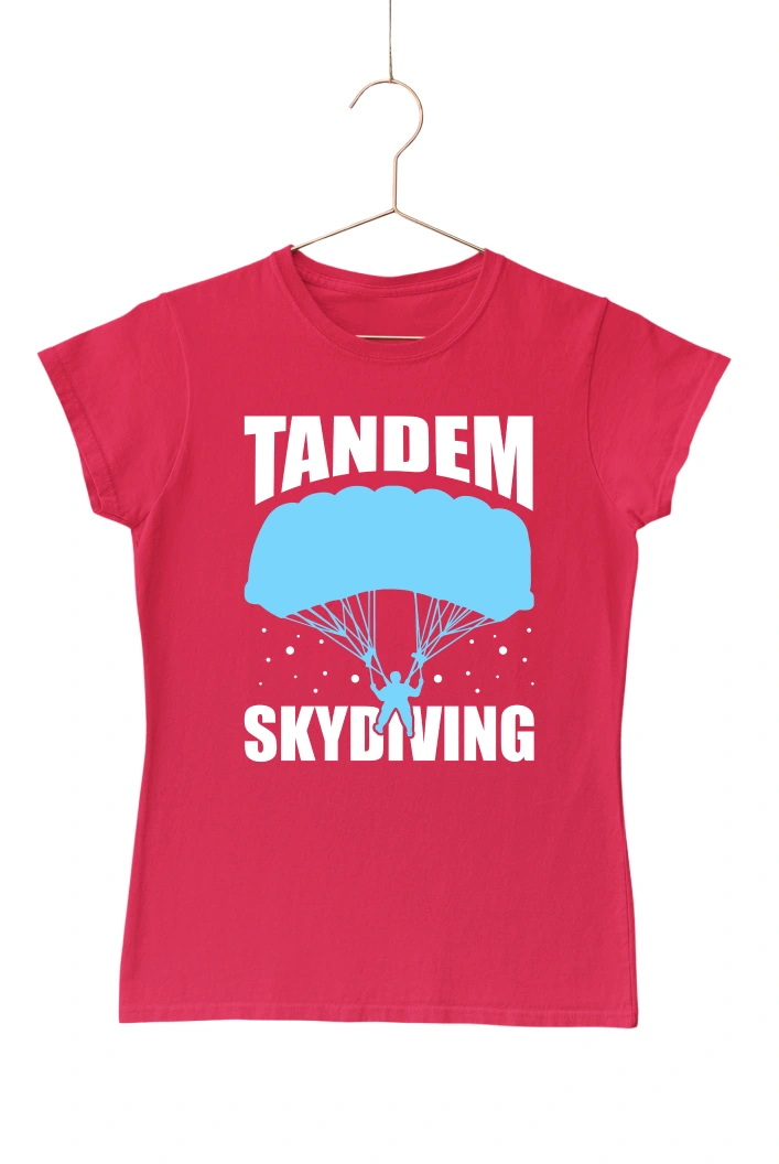 Tandem Skydiving Women's Tshirt (Red, S)
