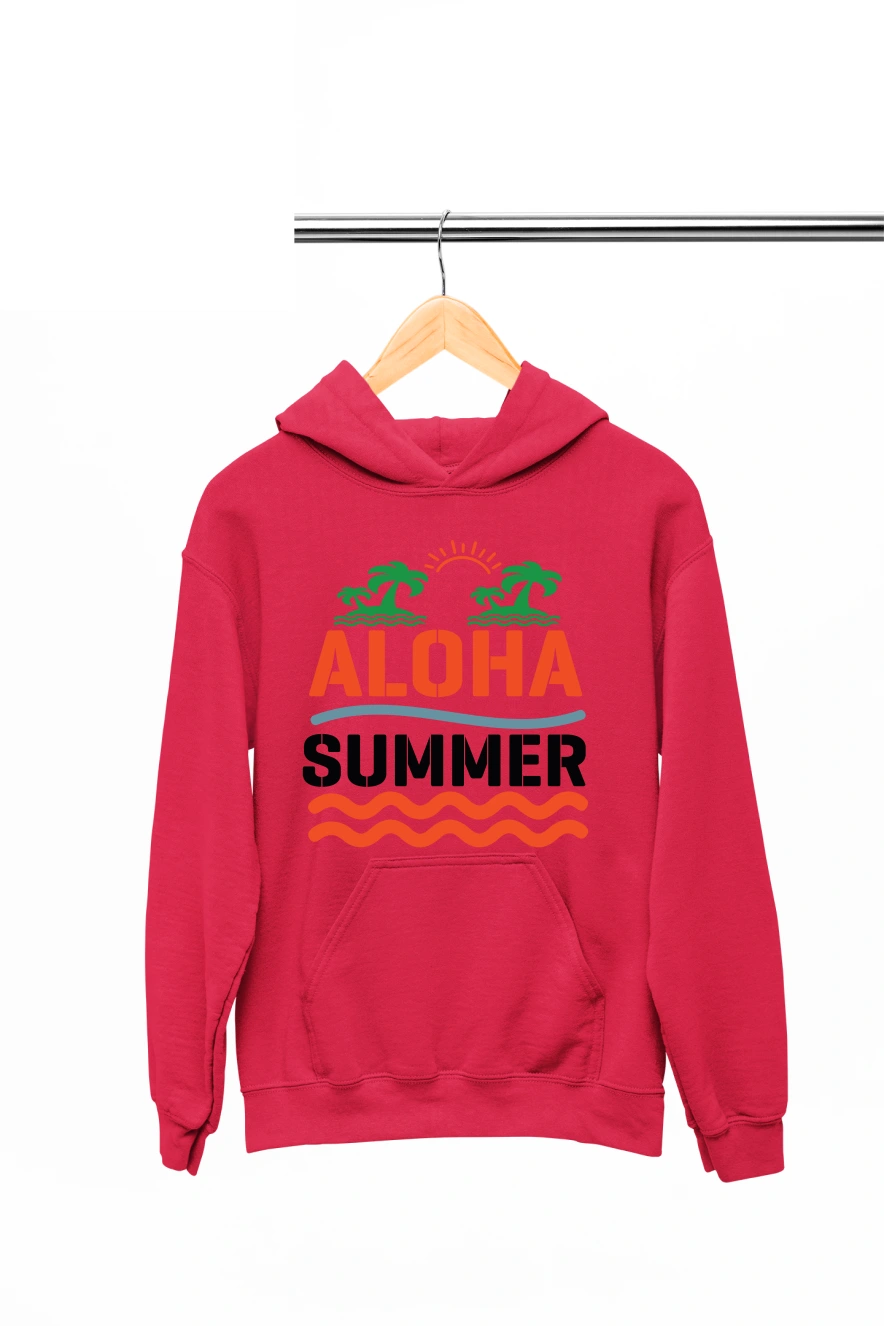 Aloha Summer Hoodie (Red, S)