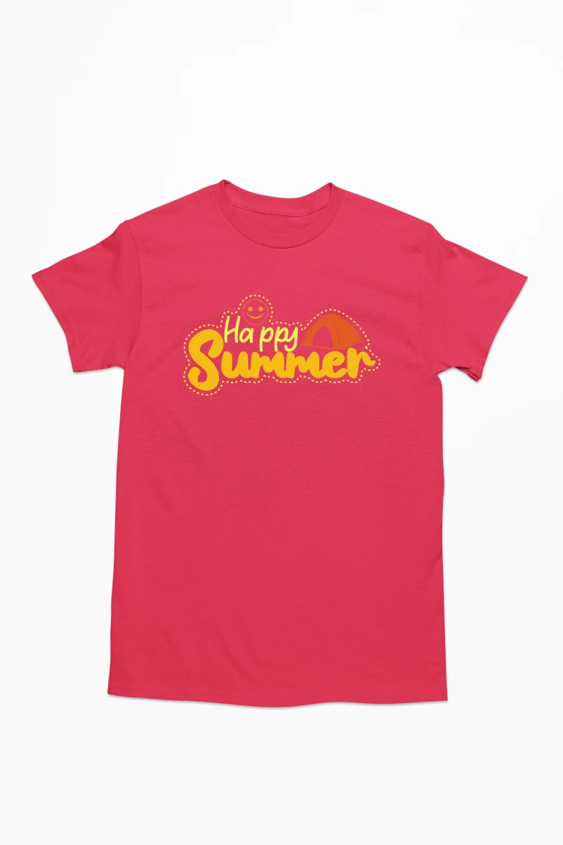 Happy Summer Ver.2 Men's Tshirt (Red, S)
