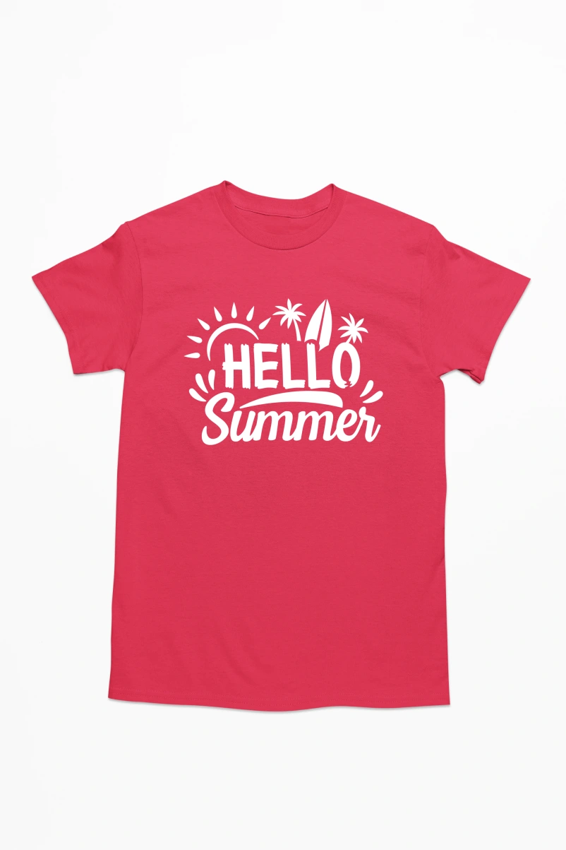 Hello Summer Ver.4 Men's Tshirt (Red, S)