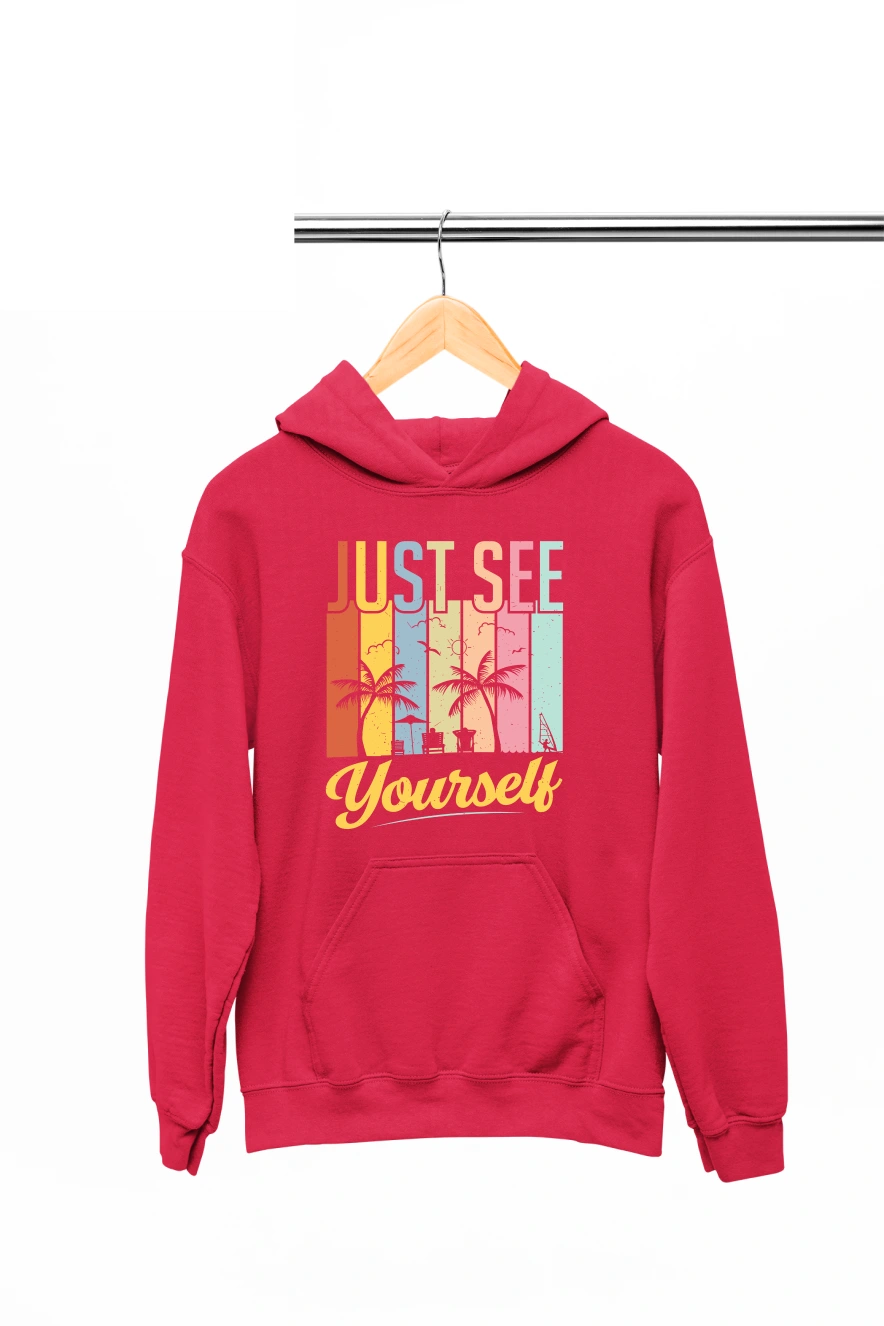 Just See Yourself Hoodie (Red, S)