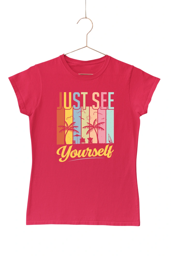 Just See Yourself Women's Tshirt (Red, S)