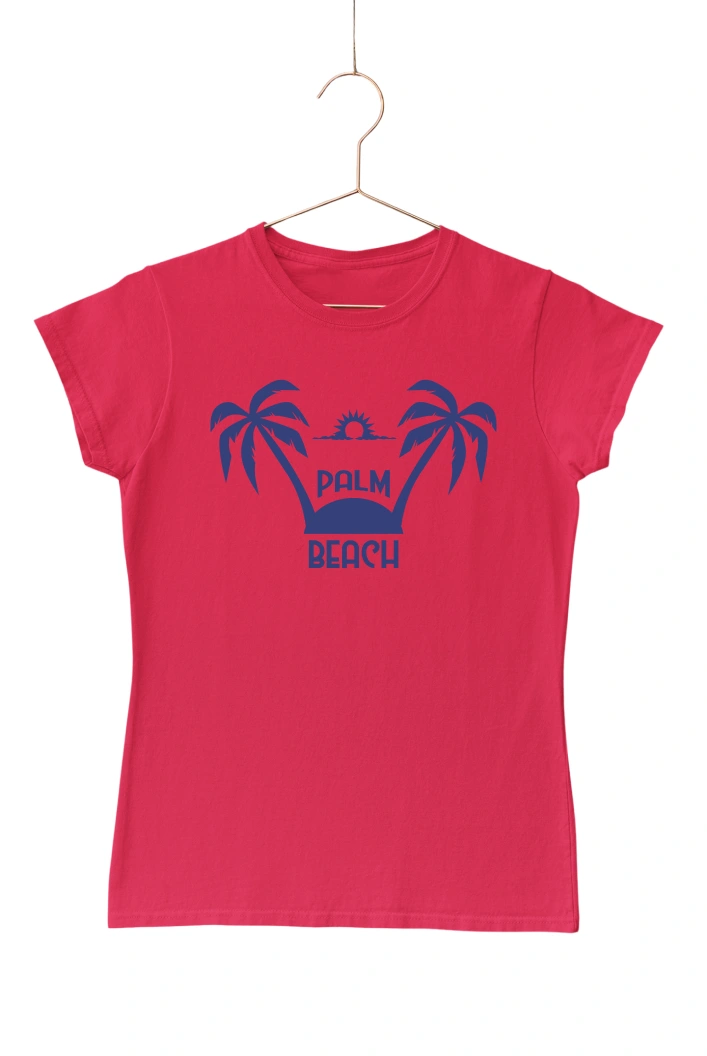 Palm Beach Women's Tshirt (Red, S)
