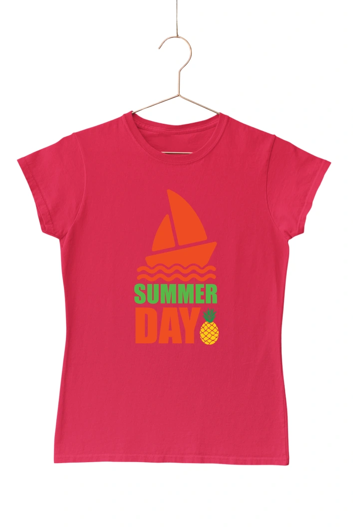 Summer Day Women's Tshirt (Red, S)