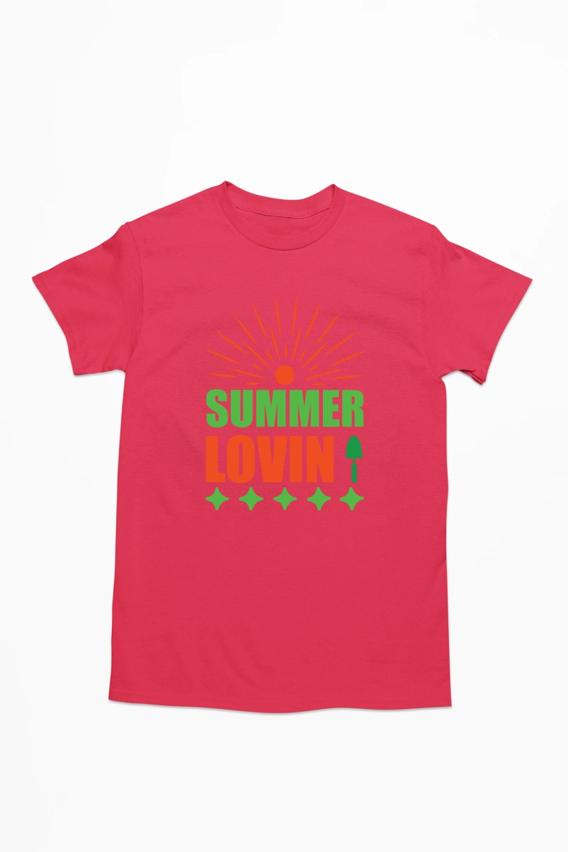 Summer Lovin Men's Tshirt (Red, S)