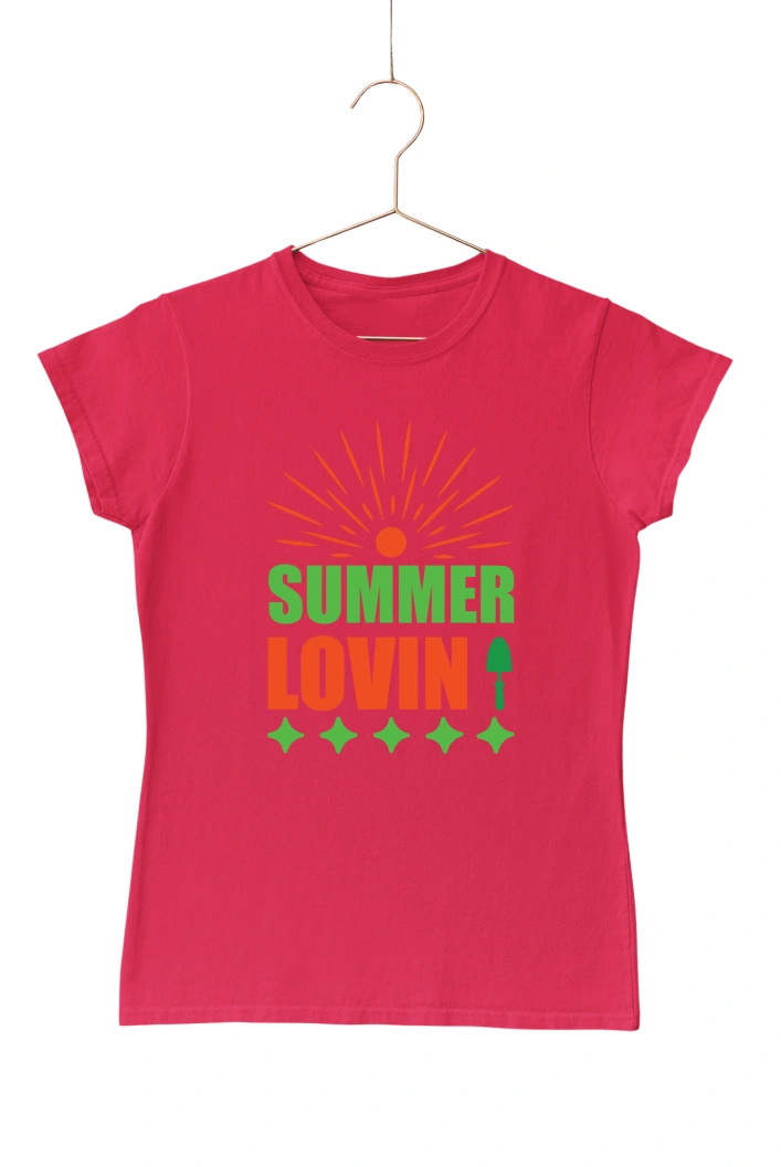 Summer Lovin Women's Tshirt (Red, S)