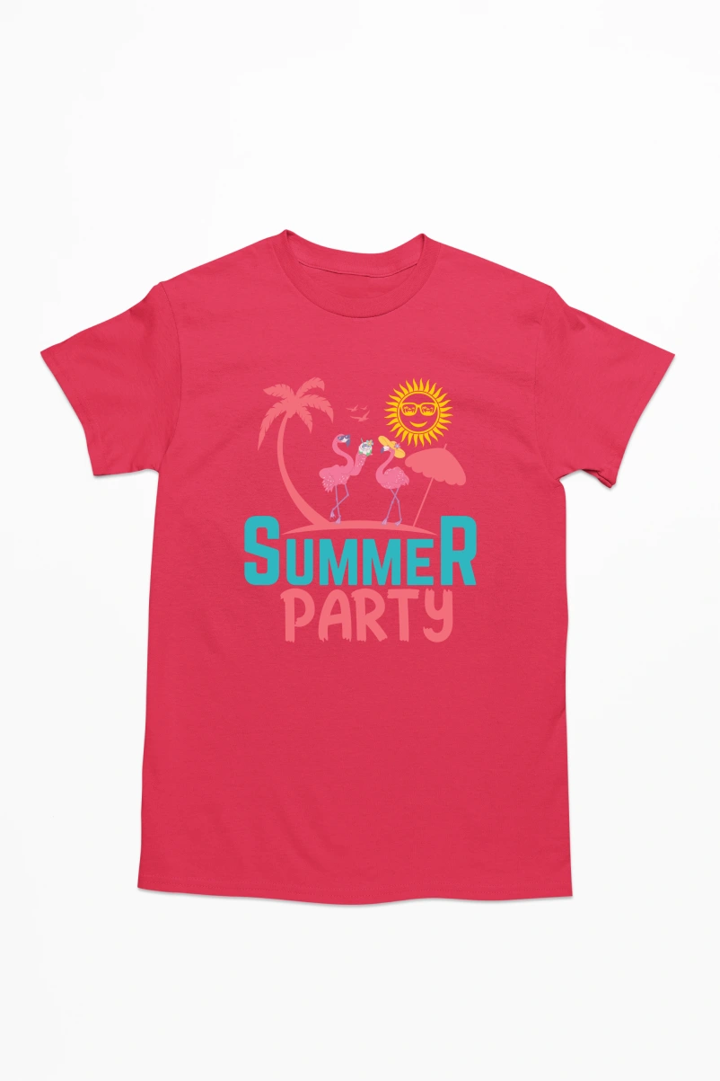 Summer Party Ver.2 Men's Tshirt (Red, S)