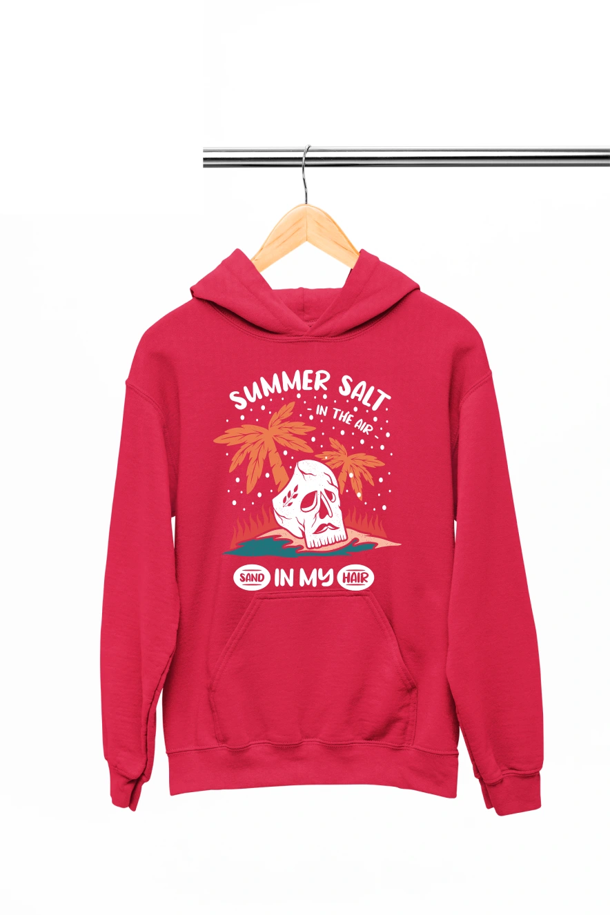 Summer Salt in the Air Hoodie (Red, S)