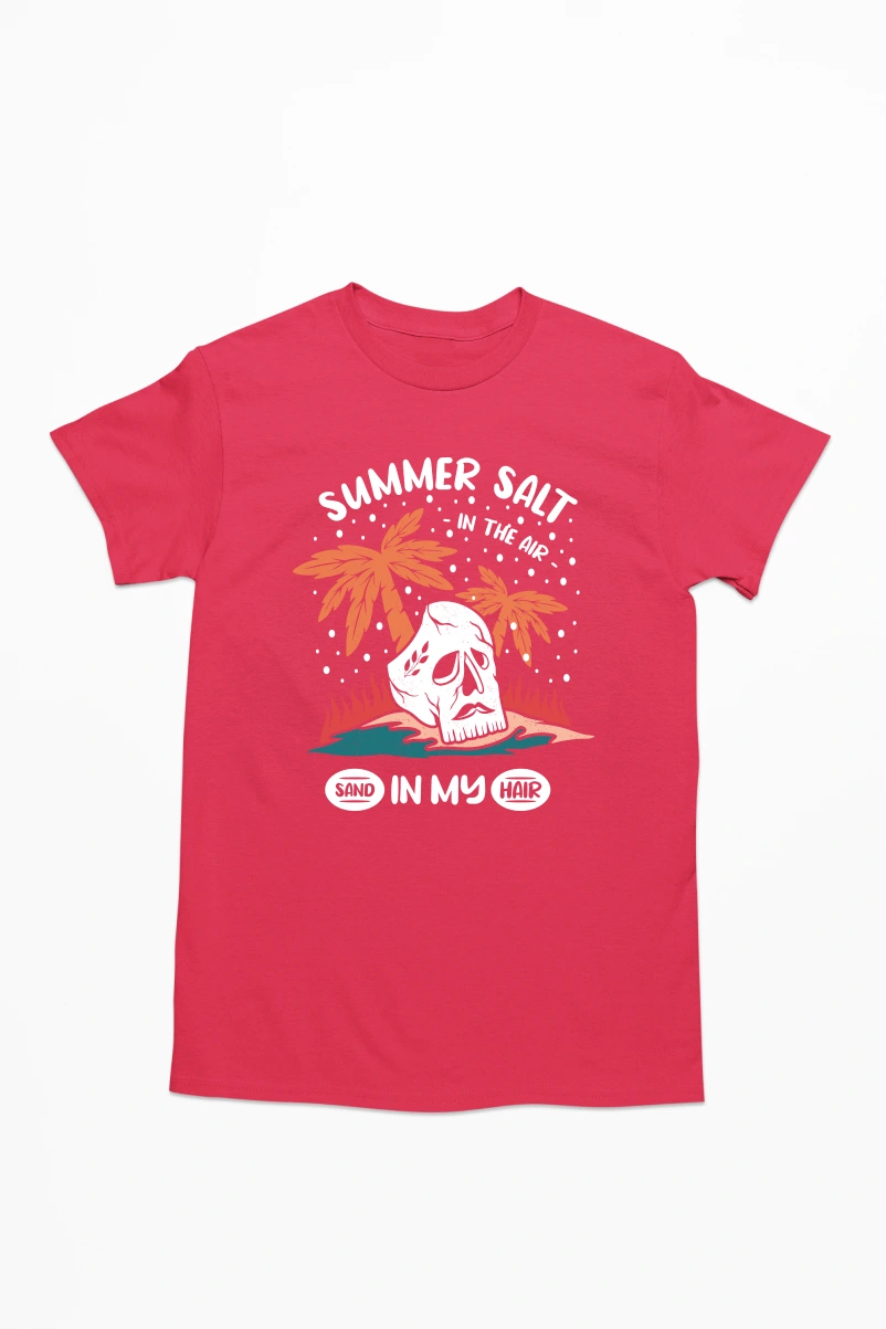 Summer Salt in the Air Men's Tshirt (Red, S)