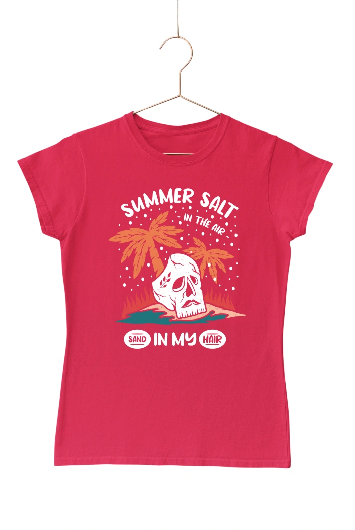 Summer Salt in the Air Women's Tshirt (Red, S)
