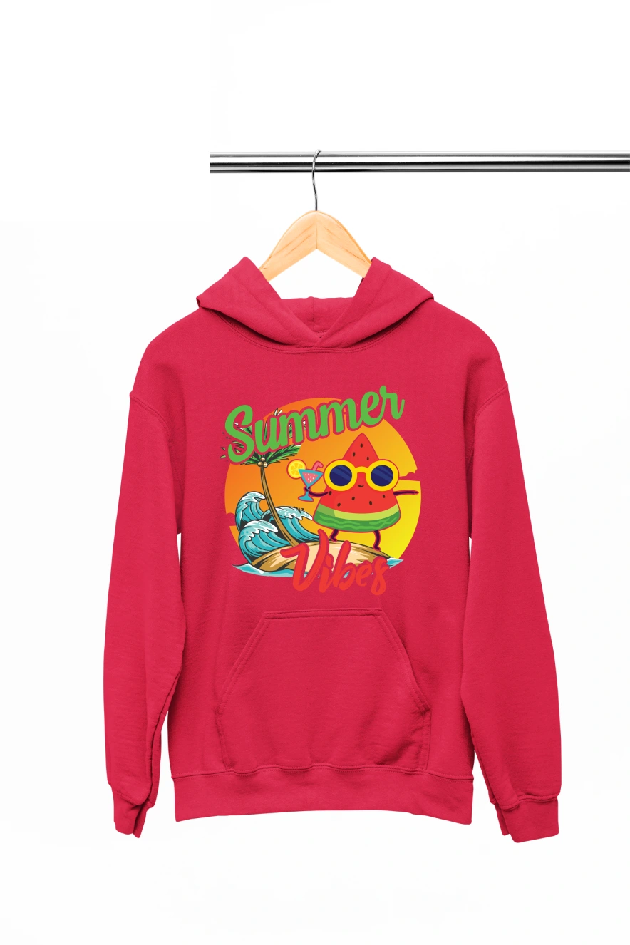 Summer Vibes Ver.2 Hoodie (Red, S)