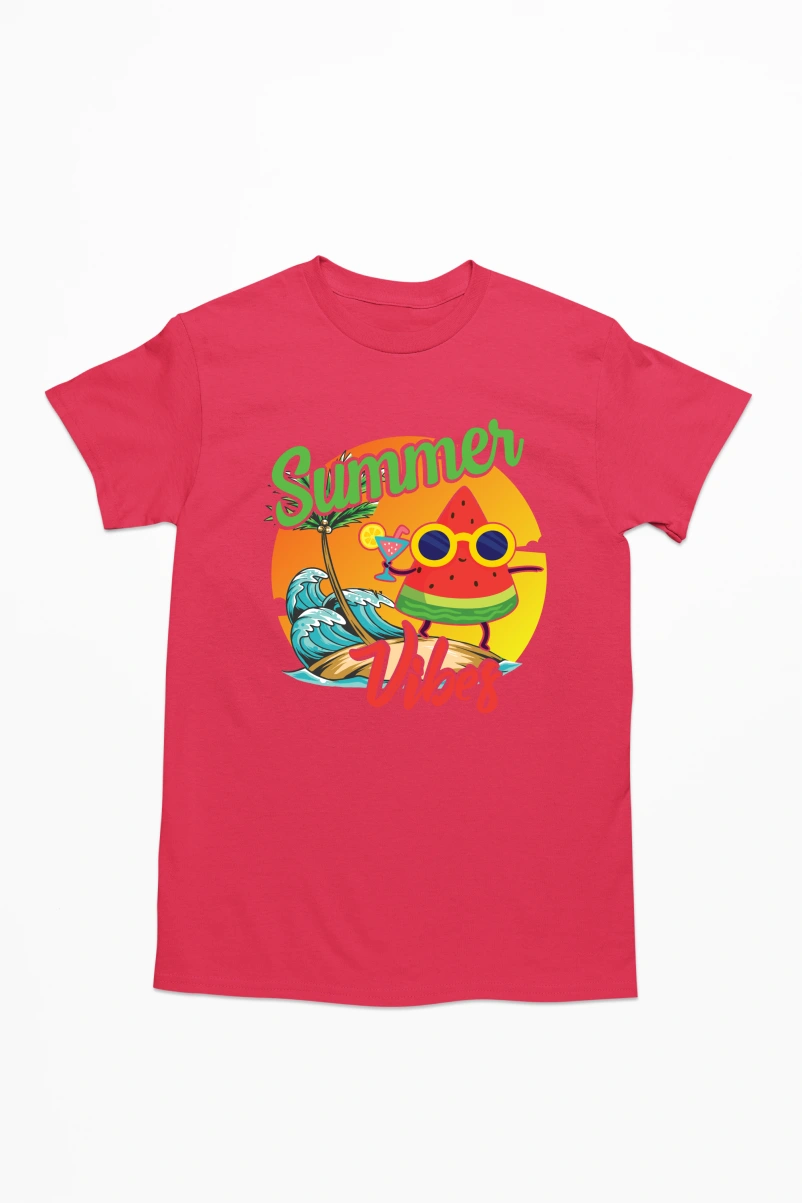 Summer Vibes Ver.2 Men's Tshirt (Red, S)