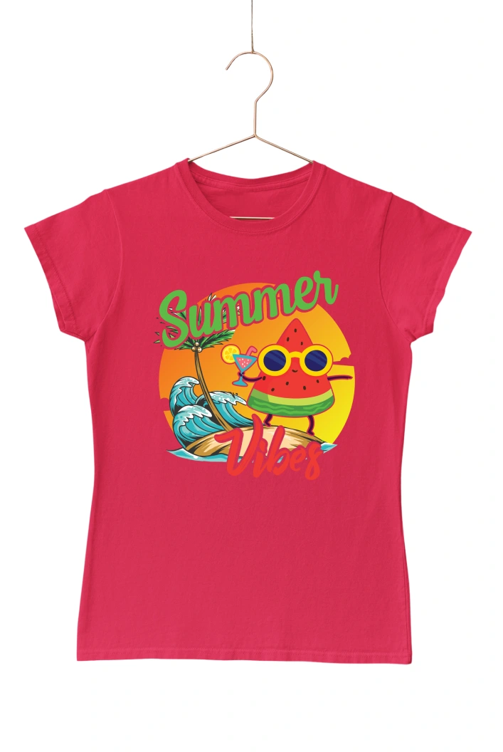 Summer Vibes Ver.2 Women's Tshirt (Red, S)