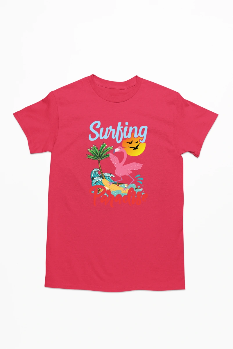 Surfing Paradise Ver.2 Men's Tshirt (Red, S)