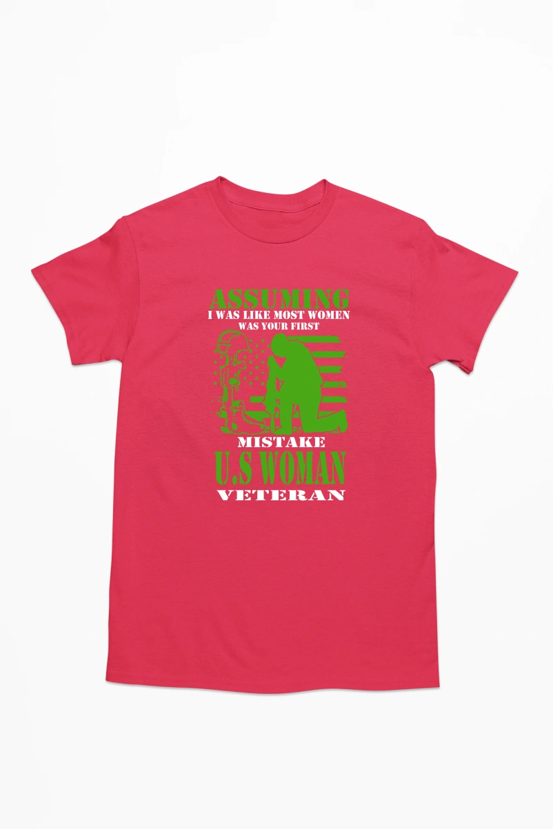 Assuming I was Like Most Women was Your First Mistake Men's Tshirt (Red, S)