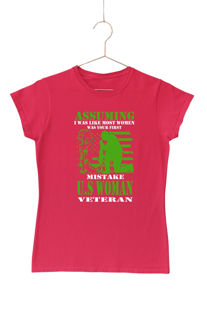 Assuming I was Like Most Women was Your First Mistake Women's Tshirt (Red, S)