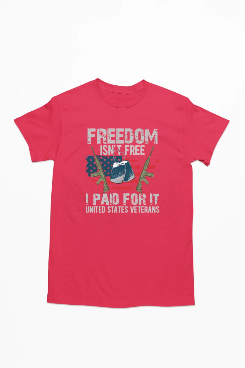 Freedom Isn't Free Men's Tshirt (Red, S)
