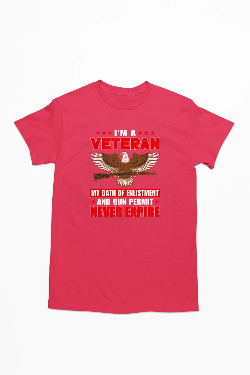 I'm a Veteran Men's Tshirt (Red, S)