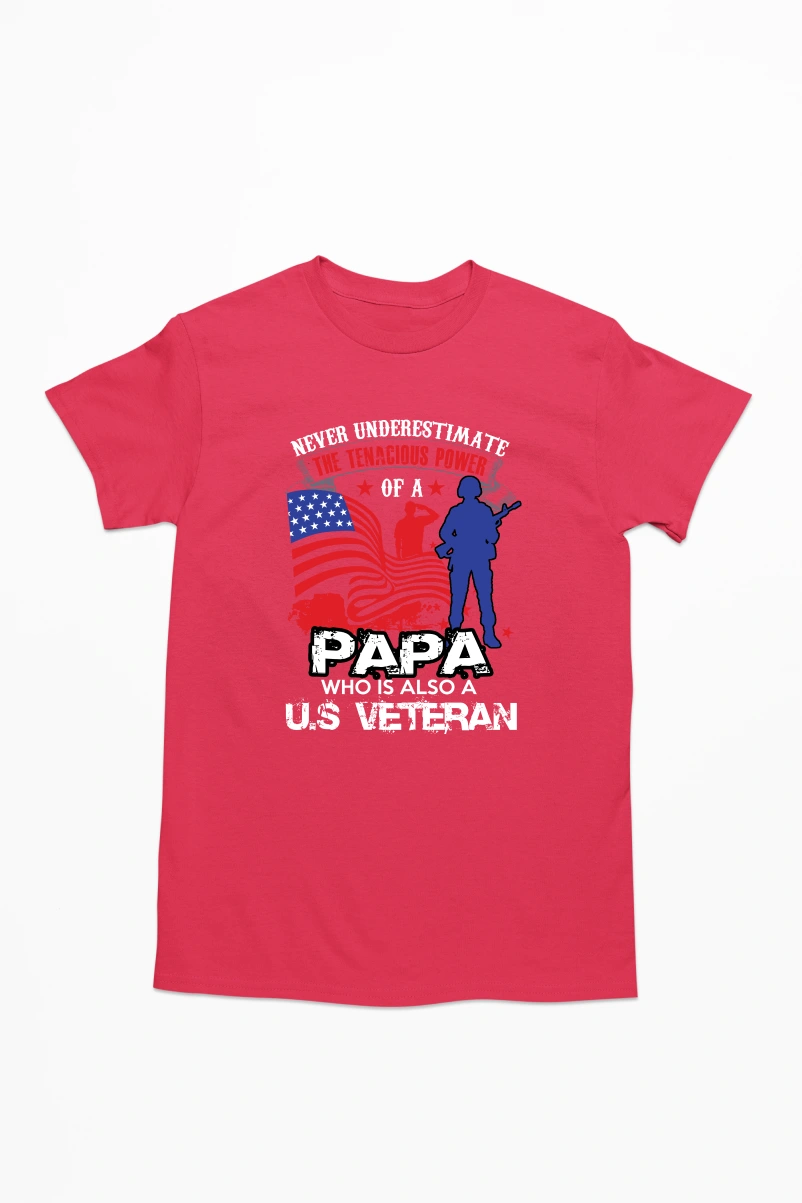 Never Underestimate the Tenacious Power Men's Tshirt (Red, S)
