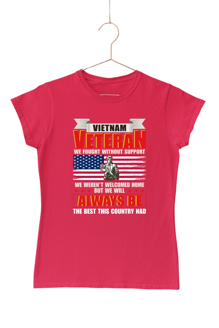 Vietnam Veteran Women's Tshirt (Red, S)