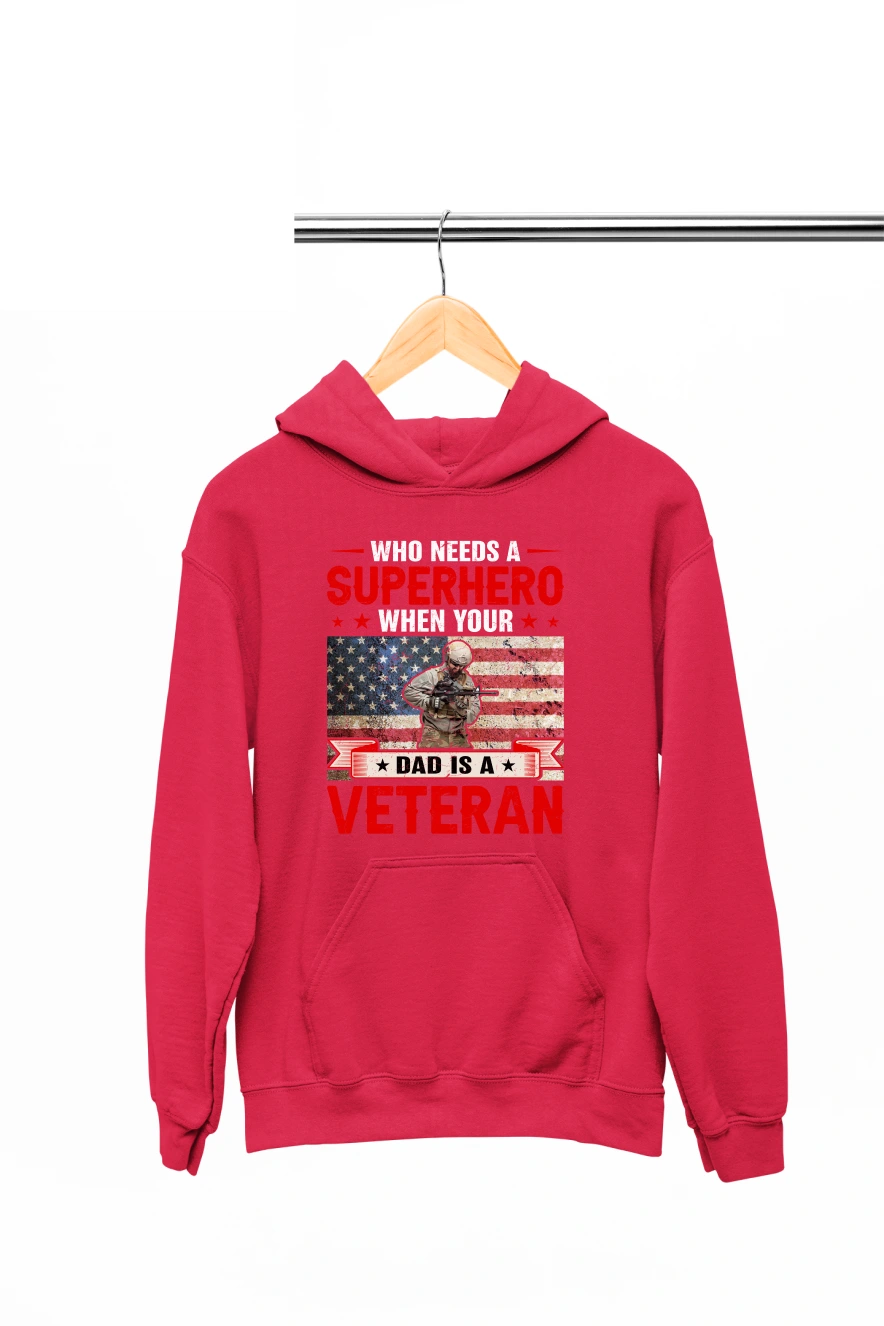 Who Needs a Superhero Hoodie (Red, S)