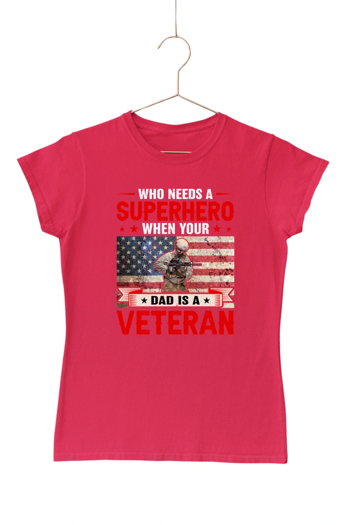 Who Needs a Superhero Women's Tshirt (Red, S)