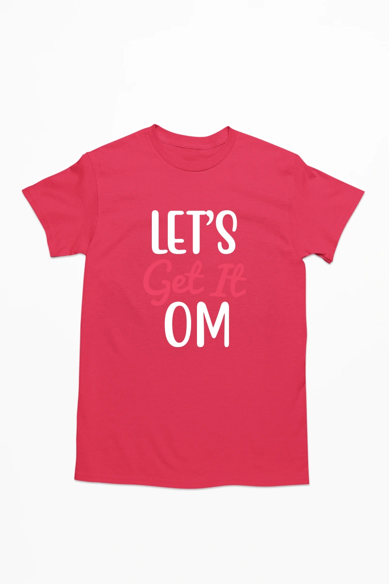 Let's Get It Om Men's Tshirt (Red, S)