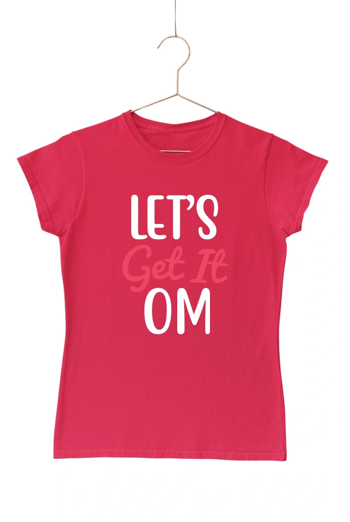 Let's Get It Om Women's Tshirt (Red, S)