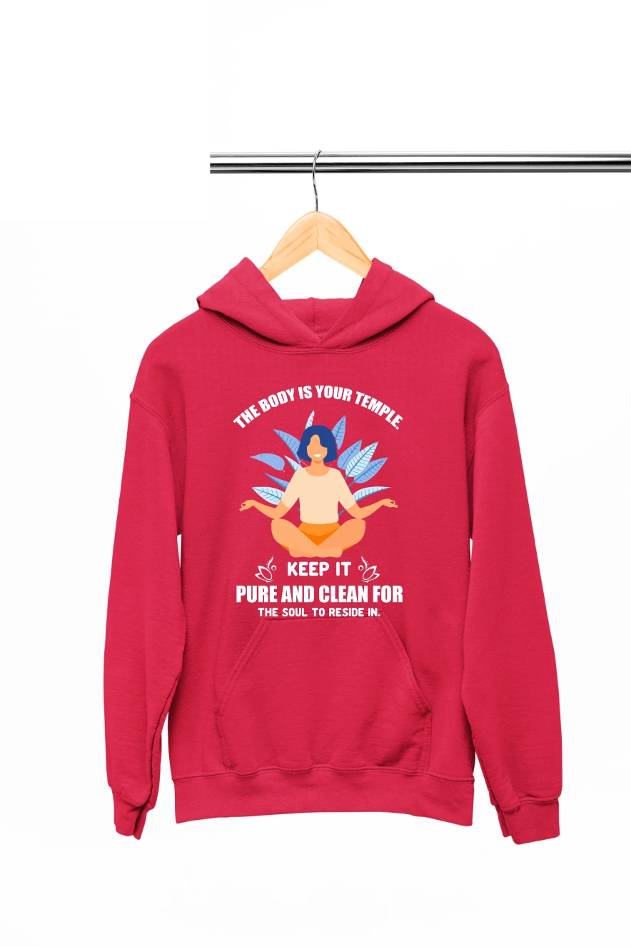 The Body is Your Temple Hoodie (Red, S)