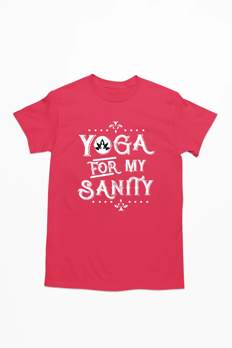 Yoga for my Sanity Men's Tshirt (Red, S)